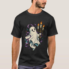 Spokshirt met Kaarsen Vintage Halloween T-Shirt