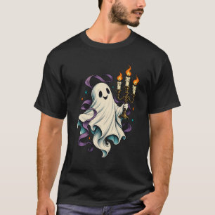 Spokshirt met Kaarsen Vintage Halloween T-Shirt