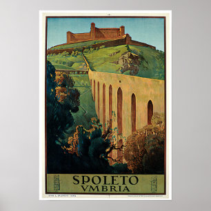 Spoleto Italy Italiaans reizen Poster