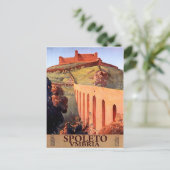 Spoleto, middeleeuws fort, Umbrië, Italië Briefkaart (Staand voorkant)