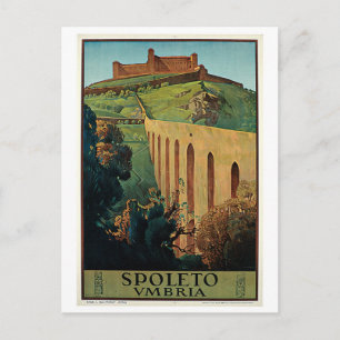  Spoleto Umbria 1920s Italiaanse reis Briefkaart