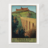  Spoleto Umbria 1920s Italiaanse reis Briefkaart (Voorkant)