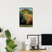 Spoleto Umbria Vintage Travel Poster (Thuiskantoor)