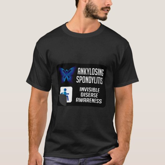 Spondylitis ankylopoetica Vlinder Artritis Warrior T-shirt (Voorkant)