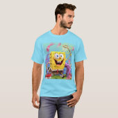 Spongbob Cyaan T-shirt (Voorkant volledig)