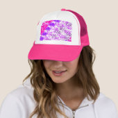 Sponge Afdrukroze/Paars/zwart Trucker Pet (In situ)
