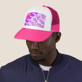 Sponge Afdrukroze/Paars/zwart Trucker Pet (In situ)