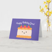 Sponge Cake | Happy Birthday Greeting Folded Kaart (Gele Bloem)