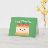 Sponge Cake | Happy Birthday Greeting Folded Kaart (Gele Bloem)