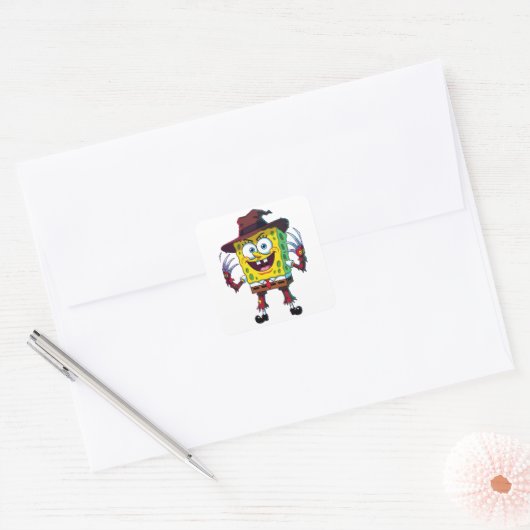 SpongeBob Kruger Vierkante Sticker (Envelop)
