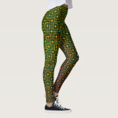 Sponged bloederig groen, Sinaasappel bedraad Chine Leggings (Rechts)