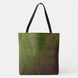Sponged bloederig groen, Sinaasappel bedraad Chine Tote Bag