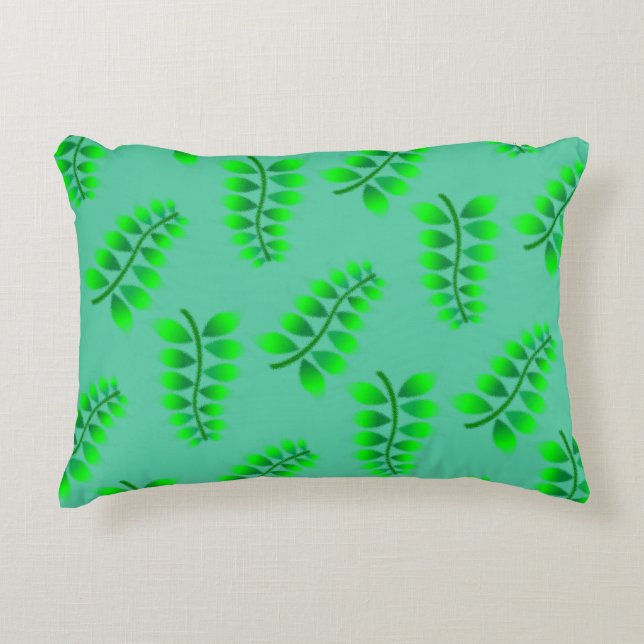 Sponged Foliage Pattern Accent Kussen (Voorkant)