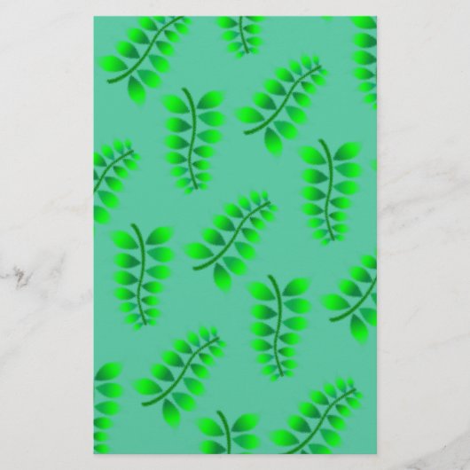 Sponged Foliage Pattern Briefpapier (Voorkant)