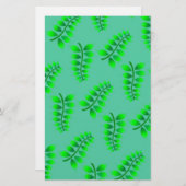 Sponged Foliage Pattern Briefpapier (Voorkant / Achterkant)