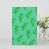 Sponged Foliage Pattern Briefpapier (Staand voorkant)