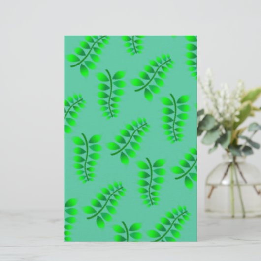 Sponged Foliage Pattern Briefpapier (Staand voorkant)