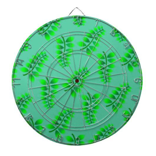 Sponged Foliage Pattern Dartbord (Voorkant)