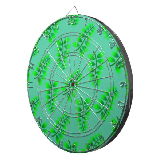 Sponged Foliage Pattern Dartbord (Voorkant Rechts)