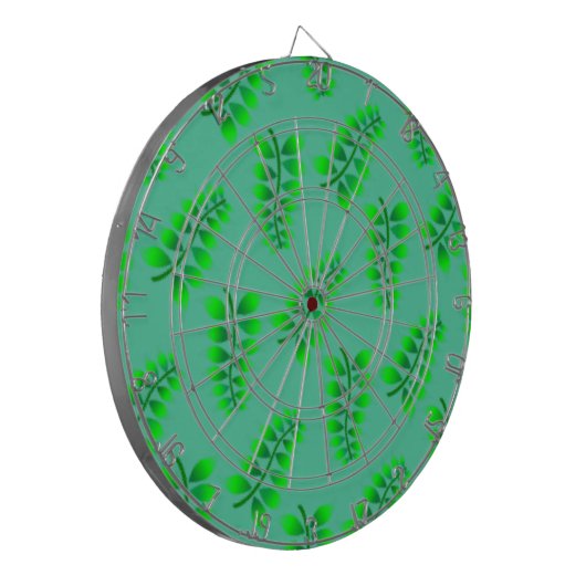 Sponged Foliage Pattern Dartbord (Voorkant Links)