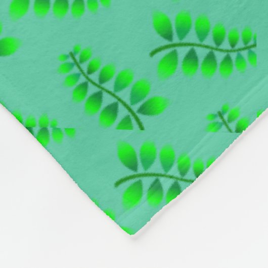 Sponged Foliage Pattern Fleece Deken (Hoek)