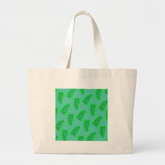 Sponged Foliage Pattern Grote Tote Bag (Voorkant)