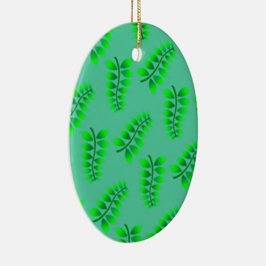 Sponged Foliage Pattern Keramisch Ornament (Rechts)