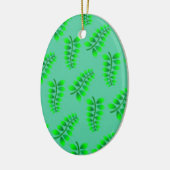 Sponged Foliage Pattern Keramisch Ornament (Links)