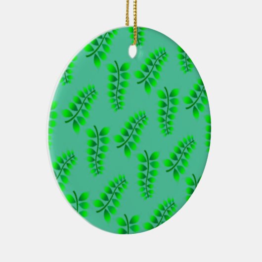 Sponged Foliage Pattern Keramisch Ornament (Rechts)