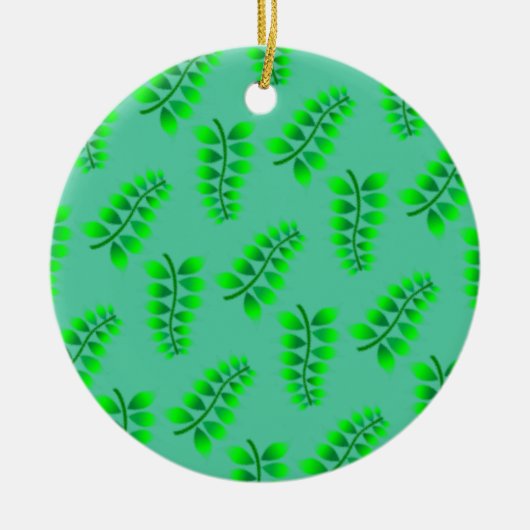 Sponged Foliage Pattern Keramisch Ornament (Voorkant)