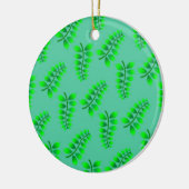 Sponged Foliage Pattern Keramisch Ornament (Links)