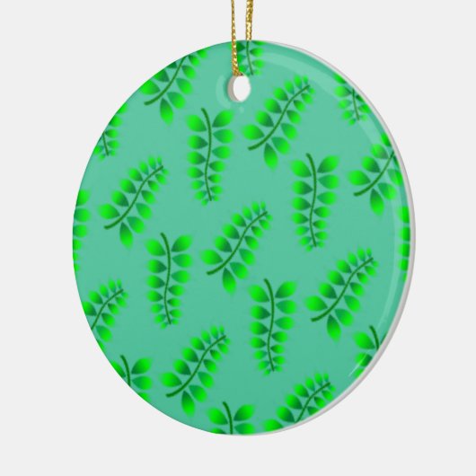 Sponged Foliage Pattern Keramisch Ornament (Links)