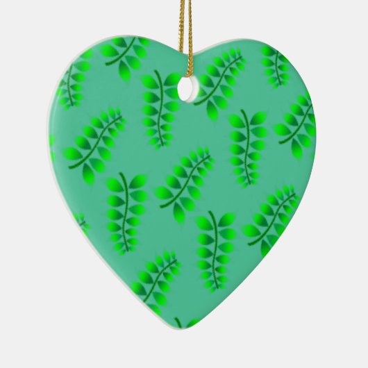 Sponged Foliage Pattern Keramisch Ornament (Rechts)