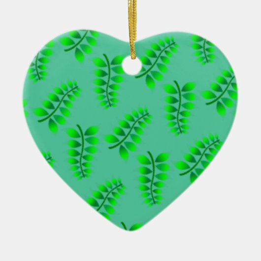 Sponged Foliage Pattern Keramisch Ornament (Voorkant)