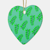 Sponged Foliage Pattern Keramisch Ornament (Links)