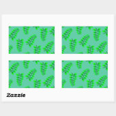 Sponged Foliage Pattern Rechthoekige Sticker (Vel)