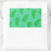Sponged Foliage Pattern Rechthoekige Sticker (Tas)