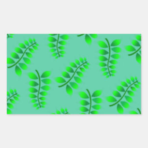Sponged Foliage Pattern Rechthoekige Sticker