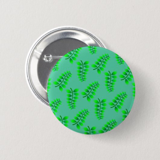 Sponged Foliage Pattern Ronde Button 5,7 Cm (Voorkant /achterkant)