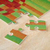 Sponk op Zee van Abstracte Groene Cubist Legpuzzel (Zijkant)