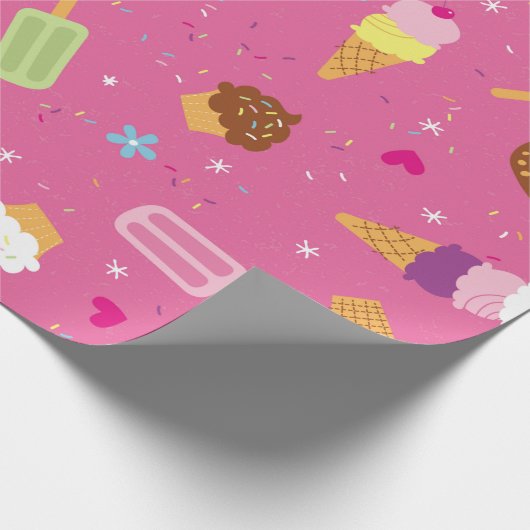 Sponken, cupcakes, consumptie-ijs en popsicles cadeaupapier (Hoek)
