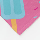Sponken, cupcakes, consumptie-ijs en popsicles fleece deken (Hoek)