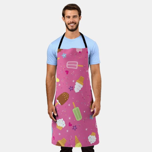 Sponken, cupcakes, consumptie-ijs en popsicles schort (Gedragen)