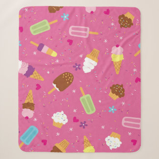 Sponken, cupcakes, consumptie-ijs en popsicles sherpa deken