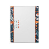 Sponky Blue en Oranje, aangepast notebook Notitieblok (Linkerzijde)