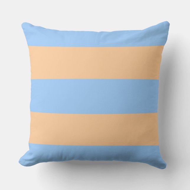 Sponky Periwinkle en Oranje Stripes Kussen (Voorkant)