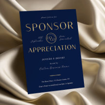 Sponsor Erkenning Navy & Goud Logo Zakelijk
