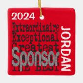 Sponsor Extraordinaire CUSTOM Keramisch Ornament (Voorkant)