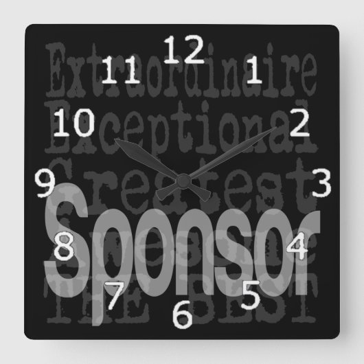 Sponsor Extraordinaire Vierkante Klok (Voorkant)