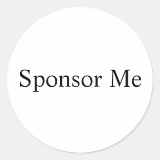 Sponsor mij ronde sticker